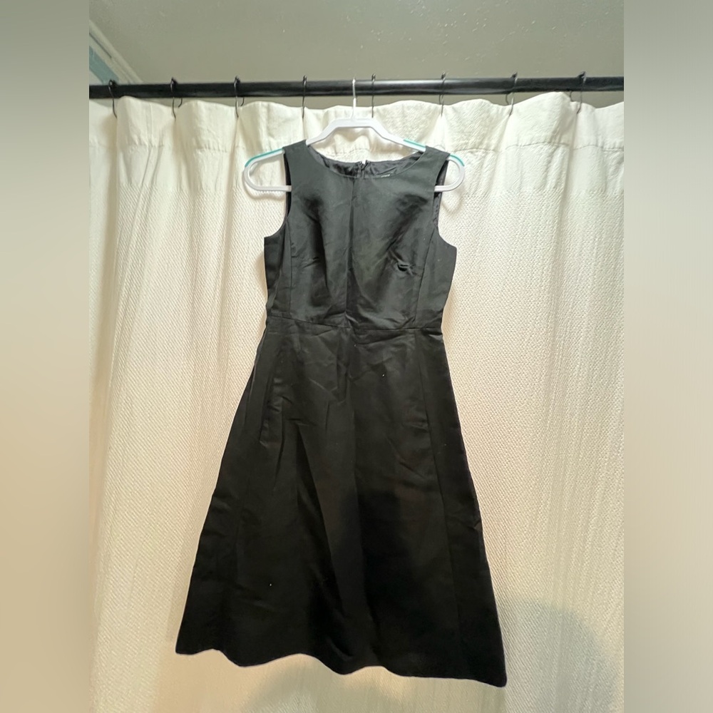 J.Crew black tea length dress
